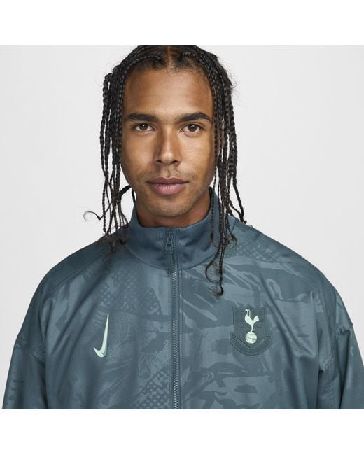 Nike Blue Tottenham Hotspur Strike Third Dri-Fit Football Anthem Jacket for men