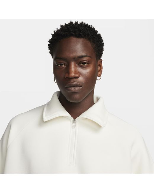 Maglia con zip a metà lunghezza tech fleece reimagined di Nike in White da Uomo