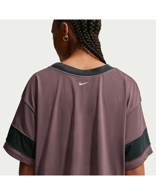 Nike Gray Sportswear Oversized Cropped Jersey