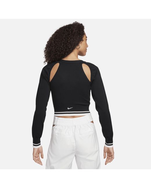 Nike Black Sportswear Long-sleeve Knit Cardigan