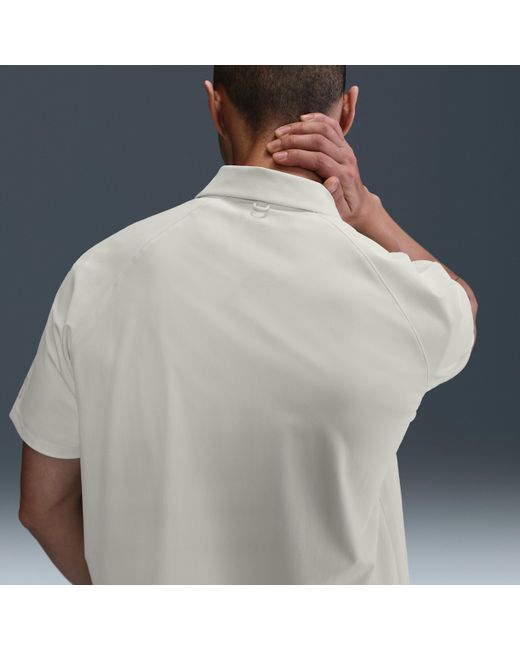 Nike Blue 24.7 Perfectstretch Dri-Fit Short-Sleeve Button-Down Top for men