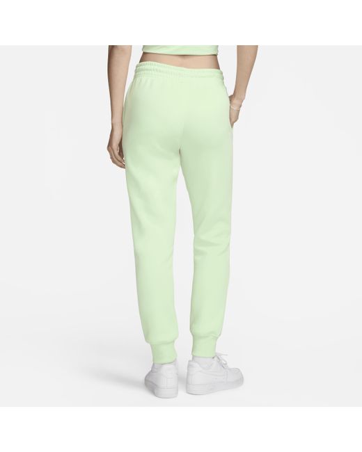 Nike Sportswear Phoenix Fleece joggingbroek Met Halfhoge Taille in het Green