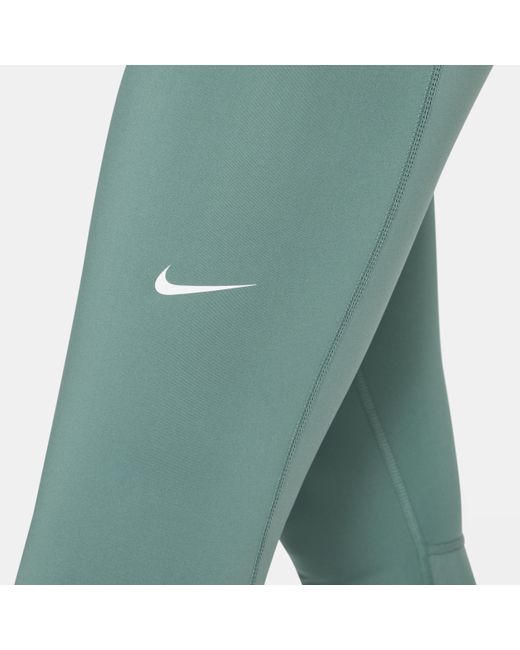 Nike Blue Pro Mid-rise Mesh-panelled leggings Polyester