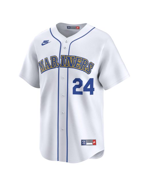 Nike Blue Ken Griffey Jr. Seattle Mariners Cooperstown Dri-fit Adv Mlb Limited Jersey for men