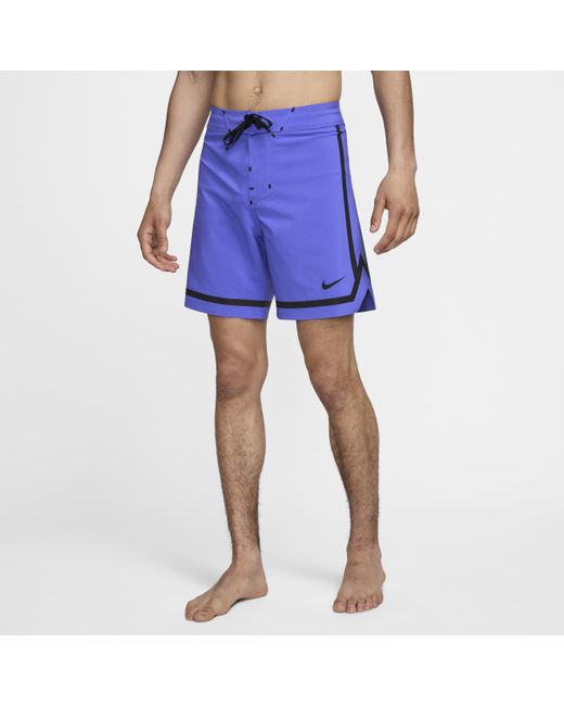 Nike Blue Swim Fadeaway 7" Board Shorts for men
