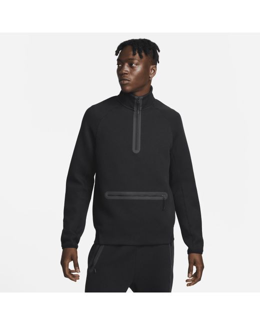 Nike Black Sportswear Tech Fleece 1/2-zip Sweatshirt 50% Sustainable Blends for men