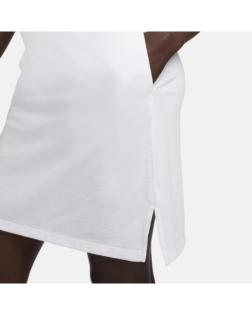Nike White Swim Essential Hooded Cover-up Dress