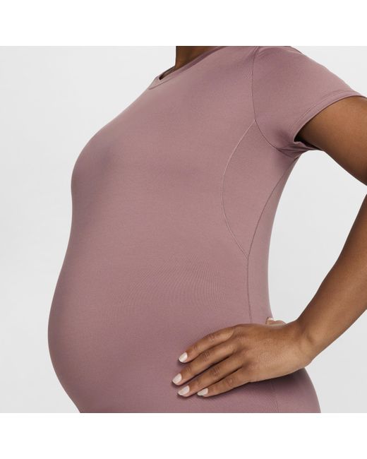 Nike Purple (m) One Dri-fit Slim-fit Short-sleeve Top (maternity)