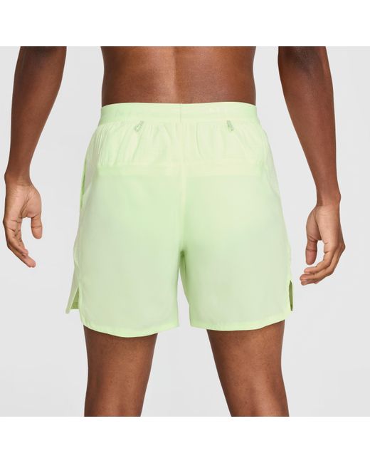 Nike Green Trail Dri-Fit 6" Brief-Lined Running Shorts for men