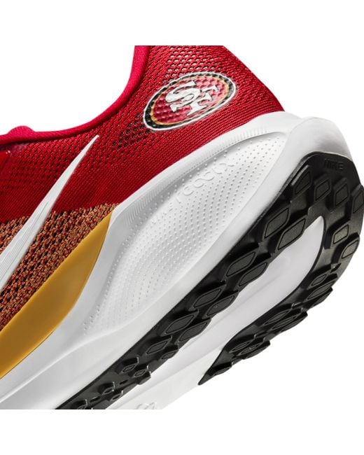 Nike Red San Francisco 49Ers Pegasus 41 Nfl Road Running Shoes for men