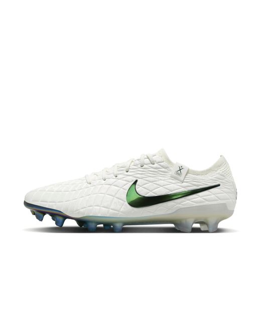 Nike White Tiempo Pearl Legend 10 Elite Se Fg Low-top Soccer Cleats