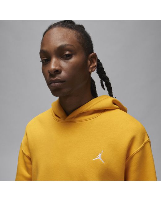 Nike Jordan Brooklyn Fleece Hoodie Met Print in het Yellow voor heren