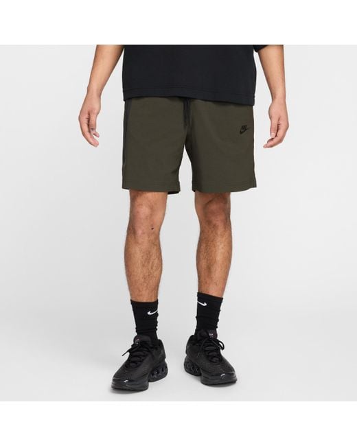 nike woven shorts olive green