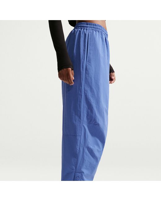 Nike Blue Sportswear Oversized High-Waisted Woven Pants
