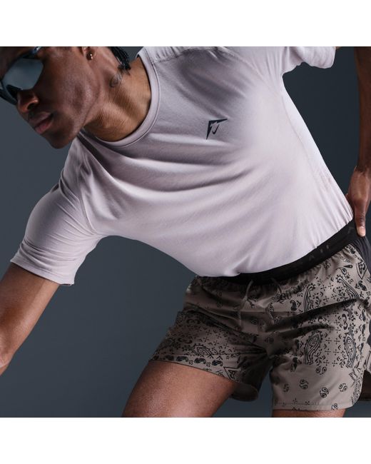 Nike Blue Trail Dri-Fit 6" Brief-Lined Running Shorts for men