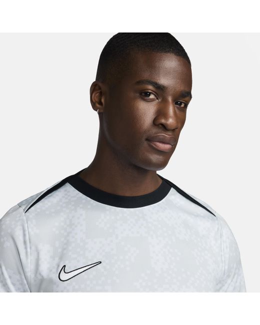 Nike White Academy Pro Dri-fit Football Short-sleeve Graphic Top Polyester for men