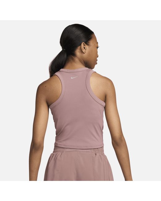 Nike Brown One Fitted Dri-fit Cropped Tank Top Polyester