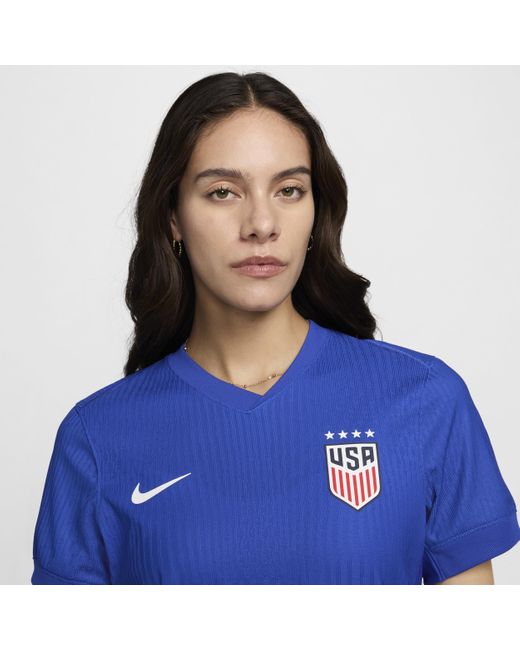 Nike Uswnt 2024 Match Away Drifit Adv Soccer Authentic Jersey in Blue