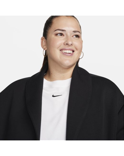 Nike Black Sportswear Tech Fleece Oversized Duster Jacket (plus Size)