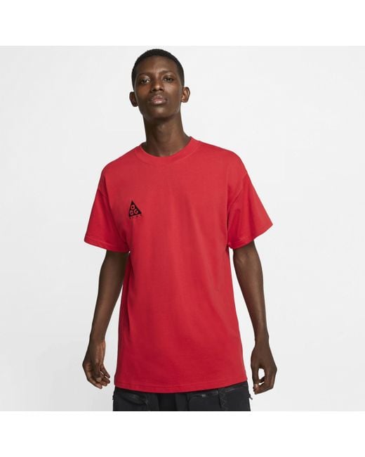 Nike Acg Logo T-shirt In Red, for Men | Lyst