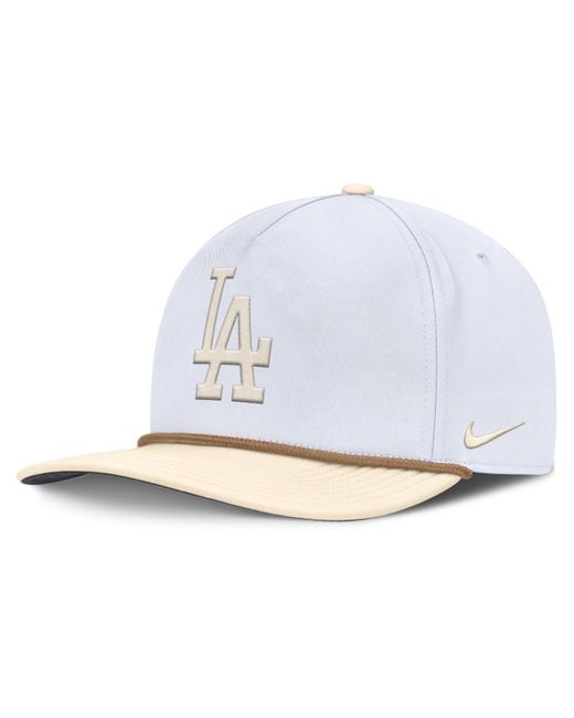 Nike White Los Angeles Dodgers Pro MenâS Aerobill Mlb Adjustable Hat for men