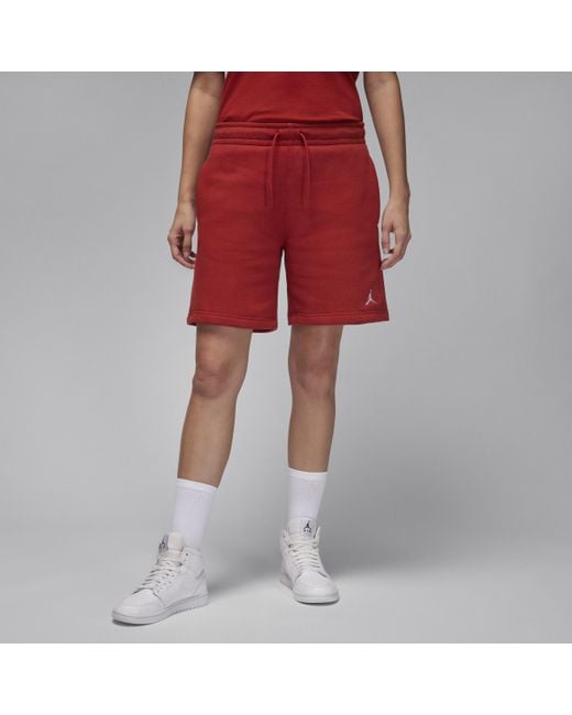 Nike Red Jordan Brooklyn Fleece Shorts Cotton