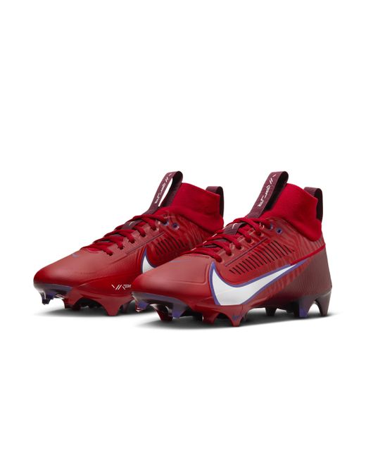 Nike vapor football shop cleats red and white