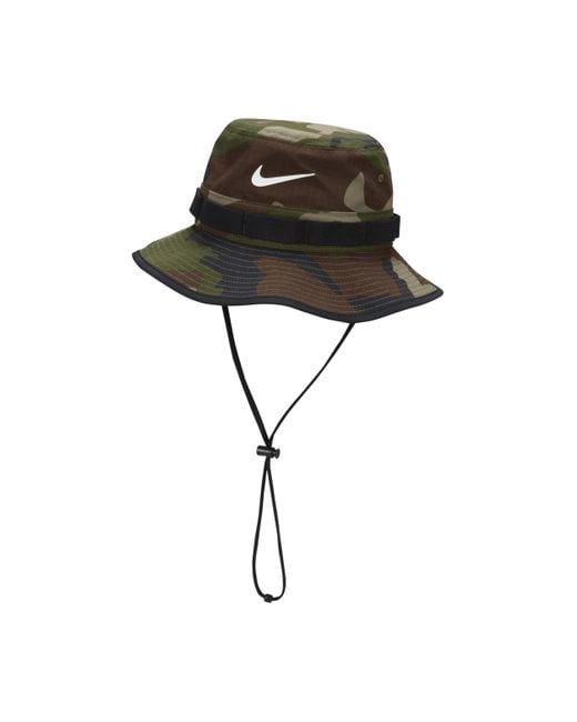 Nike Black Dri-Fit Apex Camo Print Bucket Hat