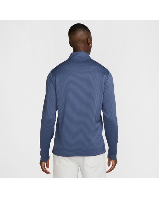Nike Victory Dri-Fit Golftop Met Halflange Rits Voor in het Blue voor heren
