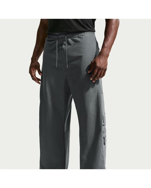 Nike Gray Tech Dri-Fit Shori Knit Utility Pants for men