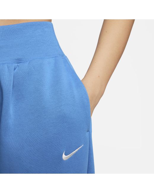 Nike Blue Sportswear Phoenix Fleece High-waisted Oversized Sweatpants