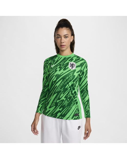 Nike Green Netherlands ( Team) 2024/25 Stadium Goalkeeper Dri-Fit Football Replica Shirt