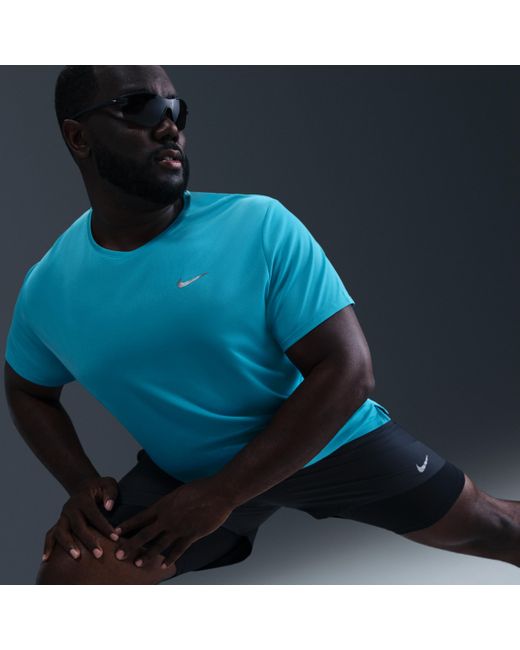 Nike Green Miler Dri-Fit Uv Short-Sleeve Running Top for men