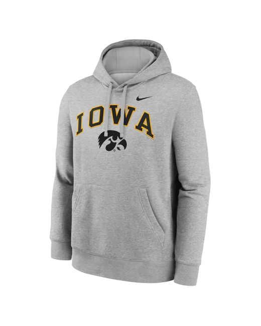 Nike Gray Iowa Arch College Pullover Hoodie for men