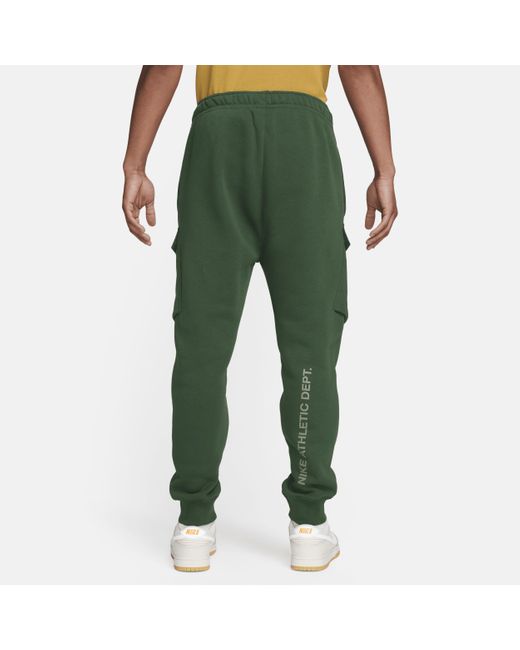 Nike Green Sportswear Fleece Cargo Trousers Cotton for men