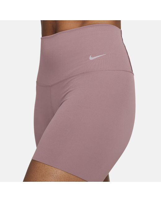 Nike Purple Zenvy Gentle-support High-waisted 5" Biker Shorts