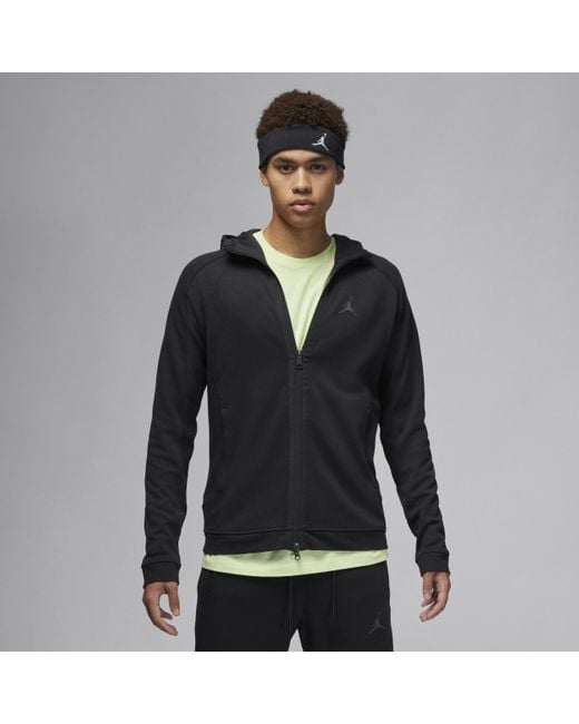 Nike Jordan Dri-fit Sport Air Fleecehoodie Met Rits in het Black voor heren
