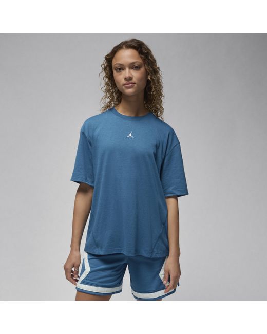 Nike Blue Jordan Sport Diamond Short-sleeve Top Polyester