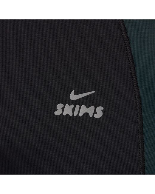 Nike Blue Skims Shine High-Waisted 26" Stirrup Leggings With Drawcord