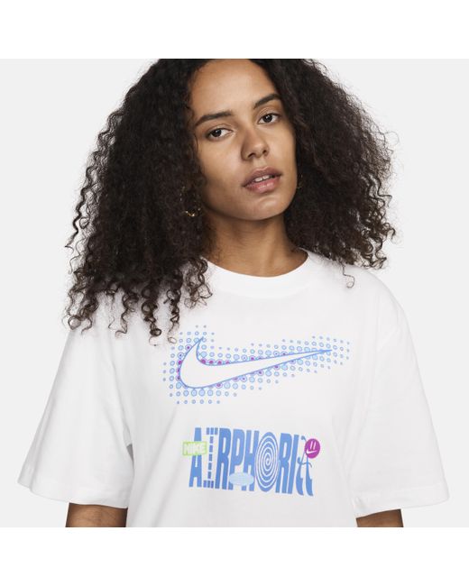 Nike White Sportswear Graphic T-shirt Cotton