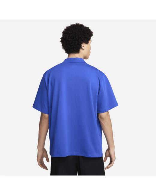 Nike Blue Fff Football Oversized Polo for men