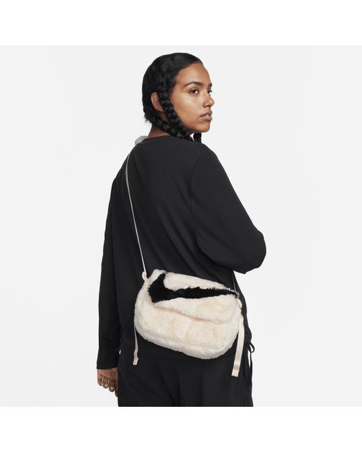 Nike Black Sportswear Futura 365 Faux Fur Crossbody Bag (1l)
