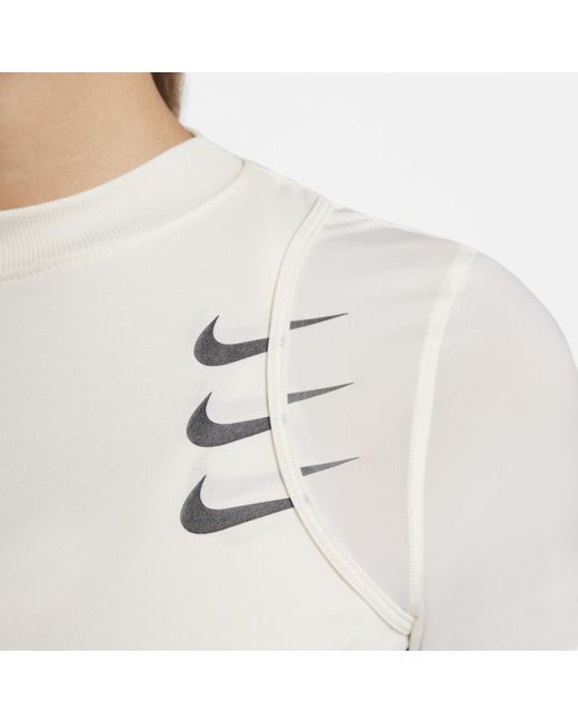 Nike White Dri-fit Adv Running Division Short-sleeve Running Top 50% Recycled Polyester