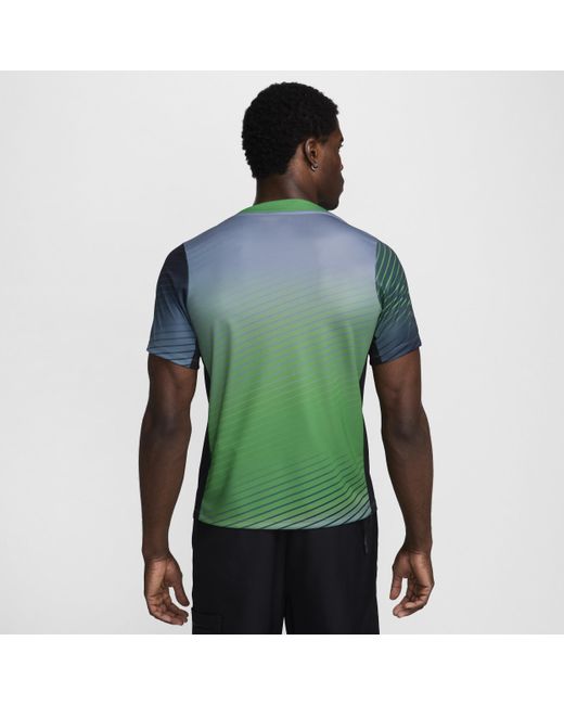 Nike Green Nigeria Academy Pro Dri-fit Football Pre-match Short-sleeve Top Polyester for men