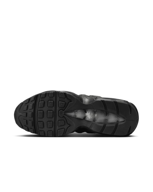 Nike Black Air Max 95 Shoes Leather for men