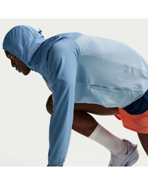 Nike Blue Stride Repel Uv Running Jacket for men