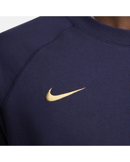 Nike Blue Fff Travel Football Short-sleeve Top for men