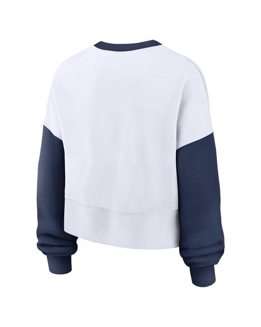 Nike Blue Boston Sox Primary Mlb Pullover Crew
