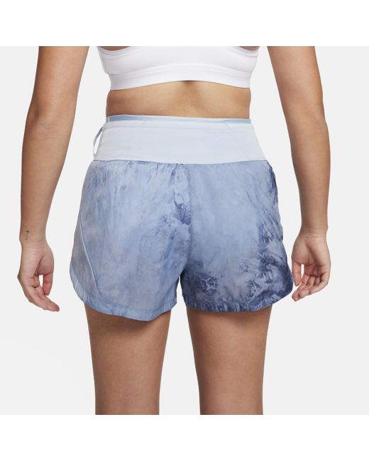 Shorts da running repel a vita media con slip foderati 8 cm trail di Nike in Blue
