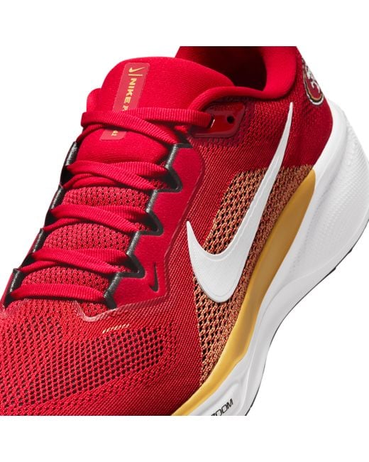 Nike Red San Francisco 49Ers Pegasus 41 Nfl Road Running Shoes for men